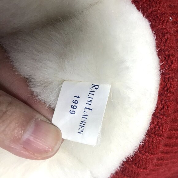 Vintage 2000 Ralph Lauren Polo White Teddy Bear Snowflake Plush Stuffed Animal - Picture 5 of 5